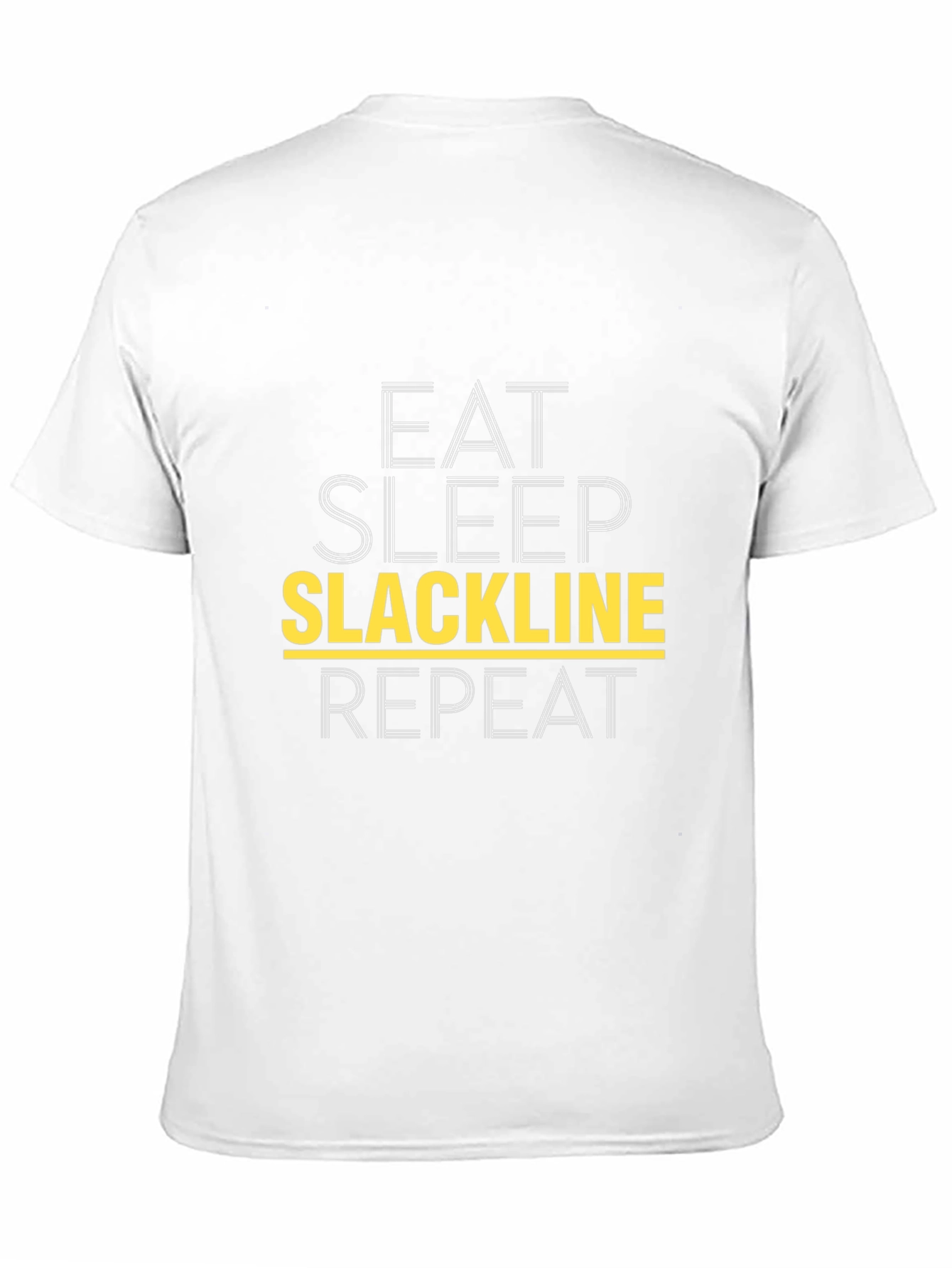 Eat Sleep Slackline Repeat Black T-Shirt