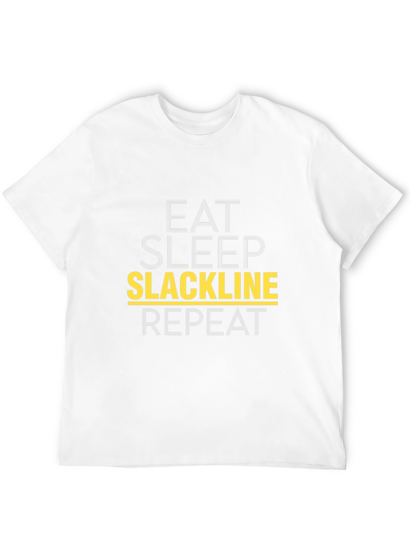 Eat Sleep Slackline Repeat Black T-Shirt