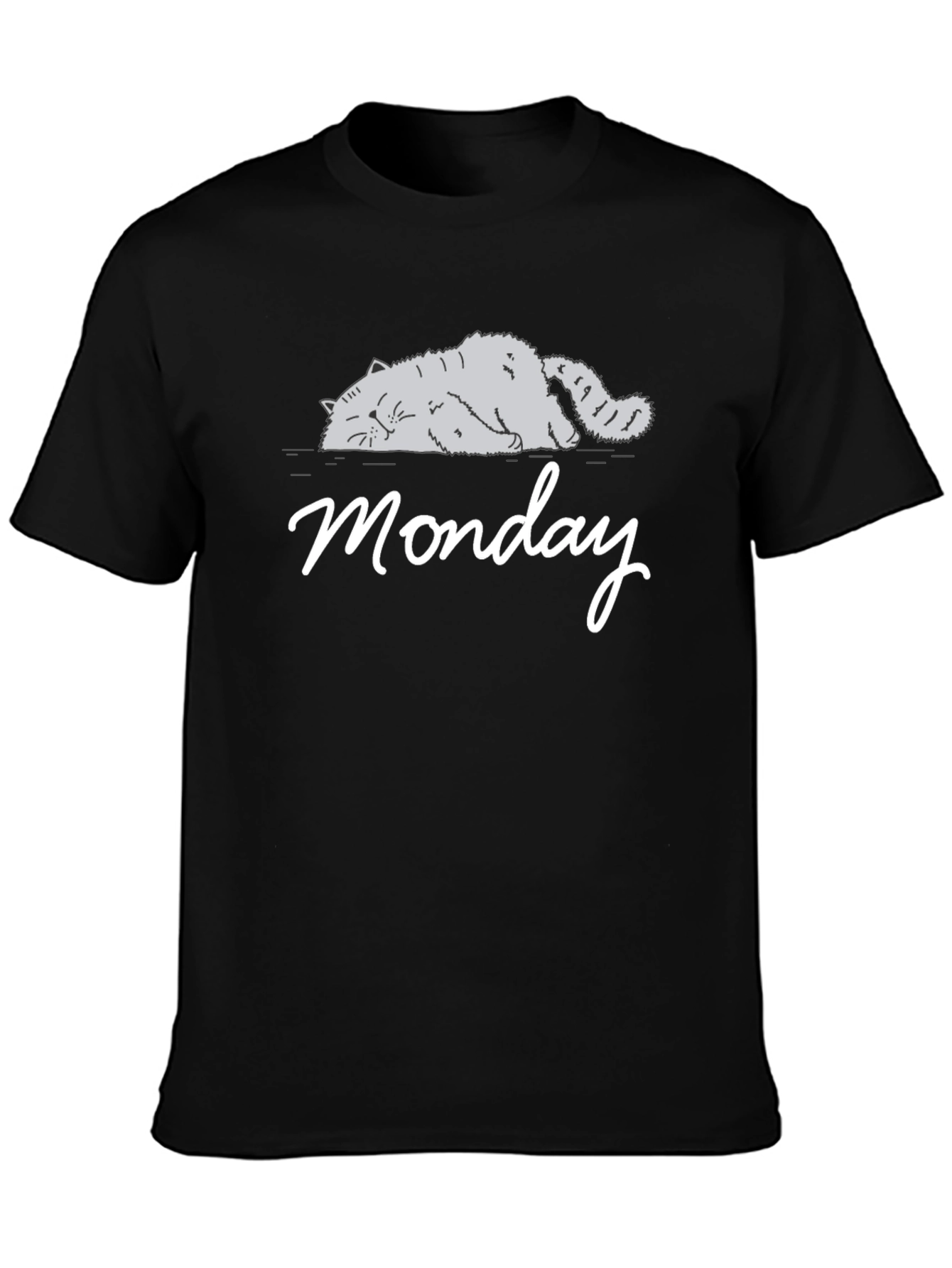 Lazy Monday Cat Graphic Tee