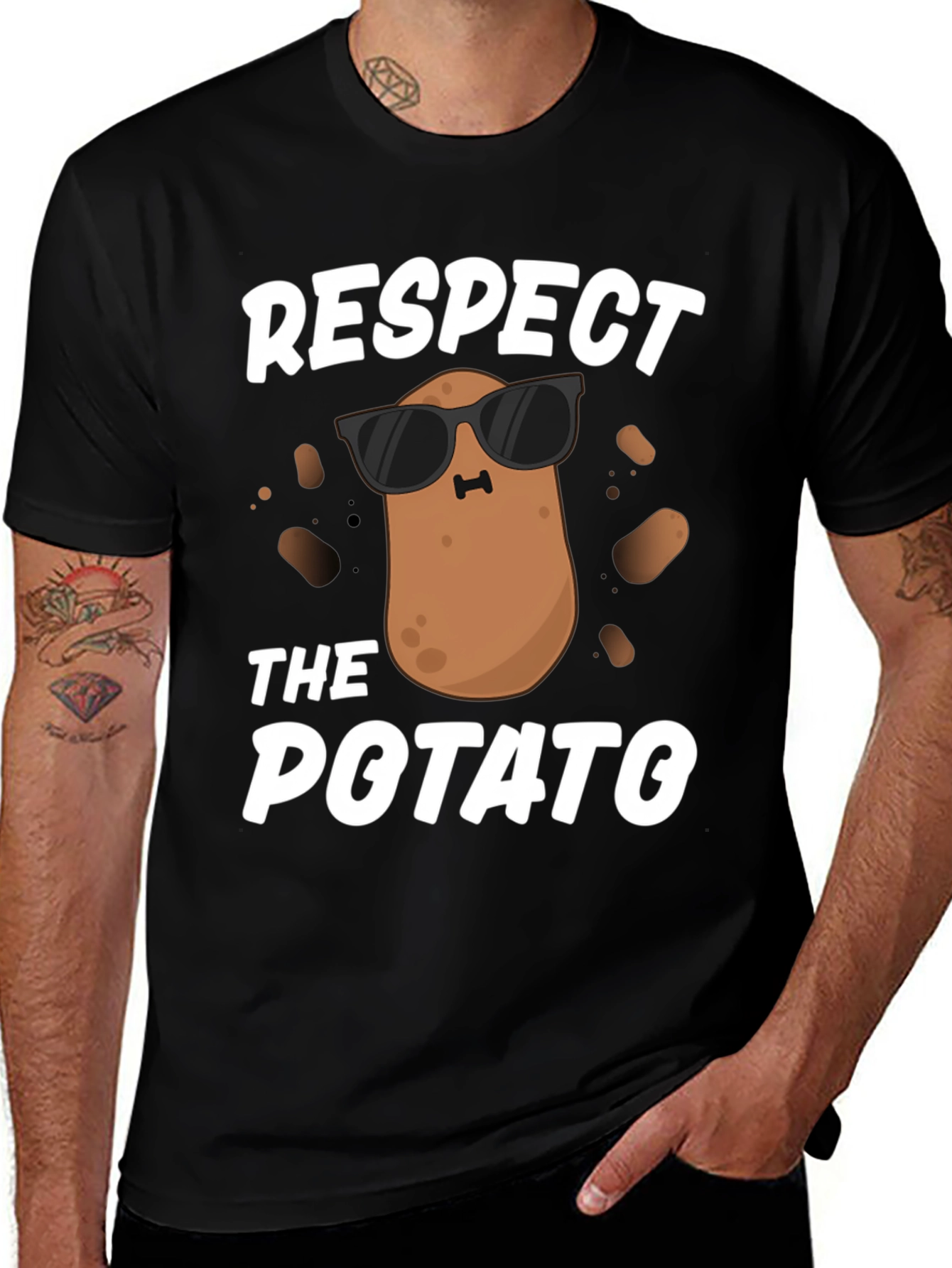 Respect the Potato Funny T-Shirt