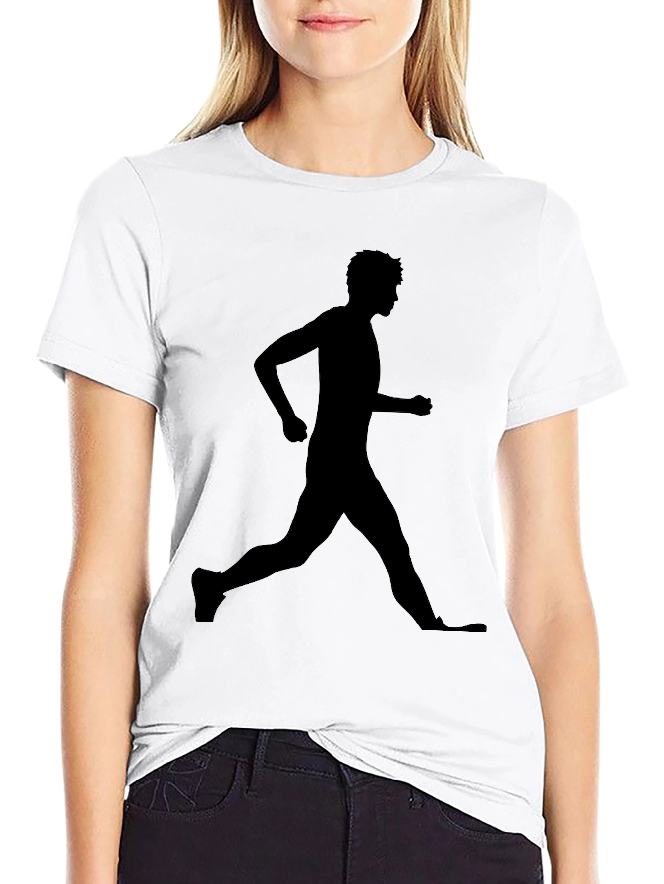 Silhouette Runner Graphic T-Shirt - Black