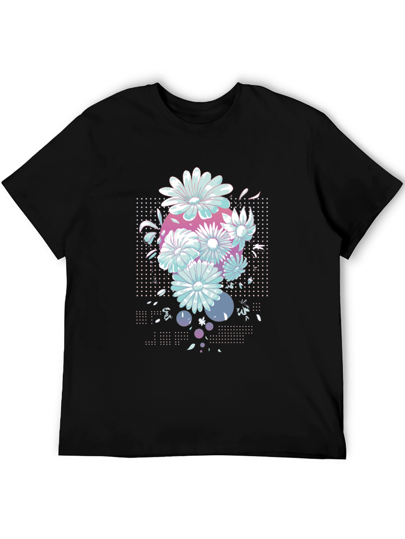 Floral Graphic Tee - Retro Style