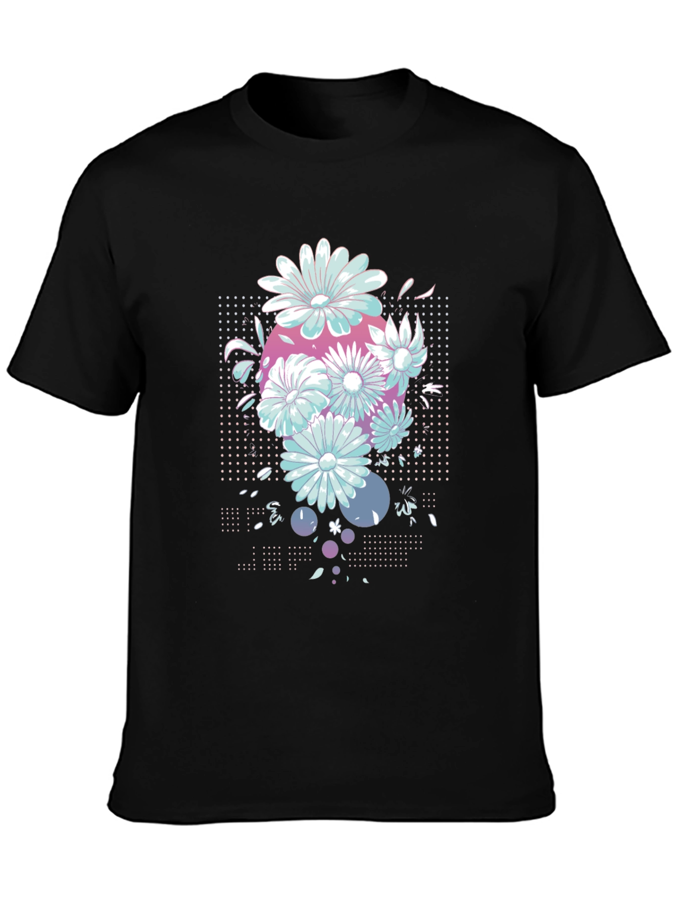 Floral Graphic Tee - Retro Style