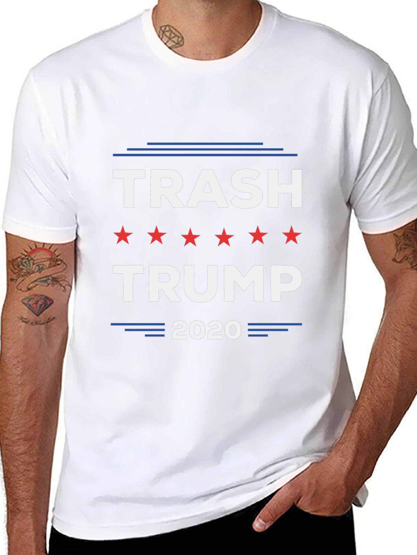 Trash Trump 2020 Graphic Tee - Anti-Trump T-Shirt