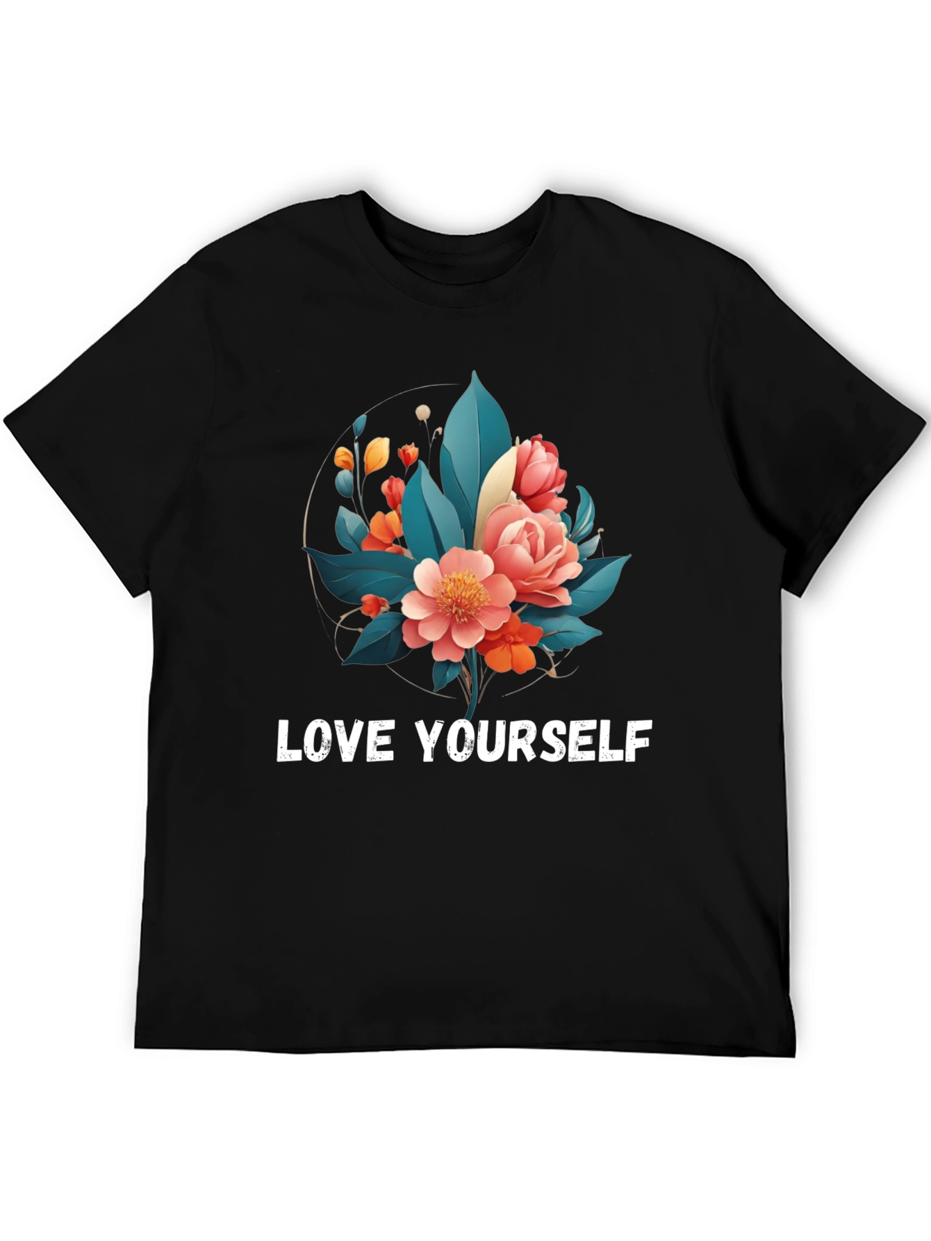 Floral Love Yourself Graphic T-Shirt