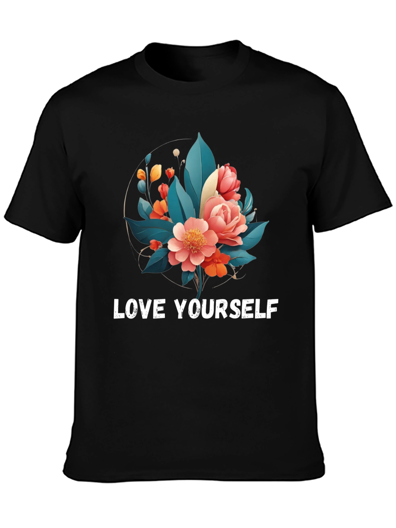 Floral Love Yourself Graphic T-Shirt