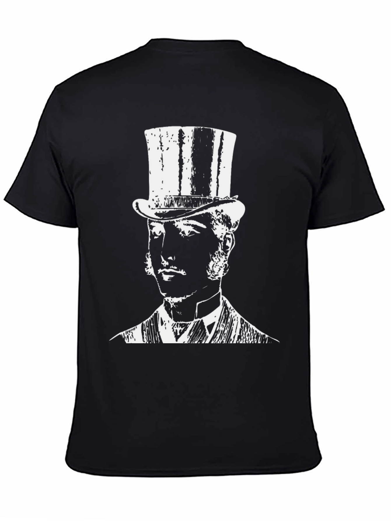 Top Hat Gentleman Graphic Tee - Black