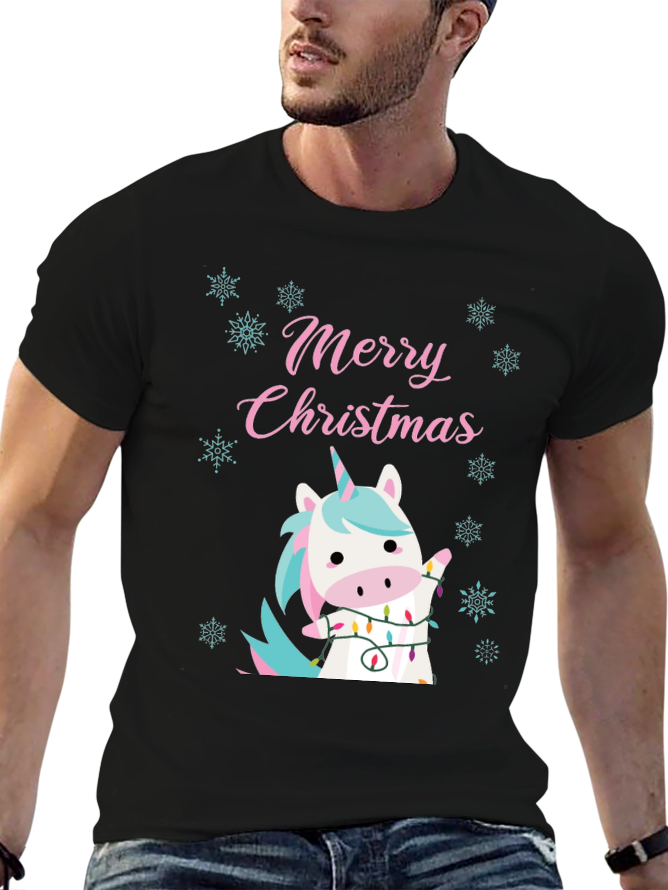 Merry Christmas Unicorn Tee