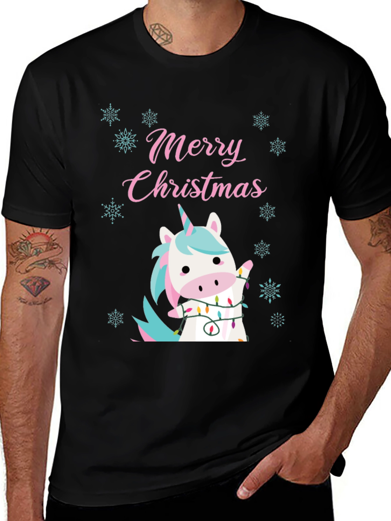 Merry Christmas Unicorn Tee