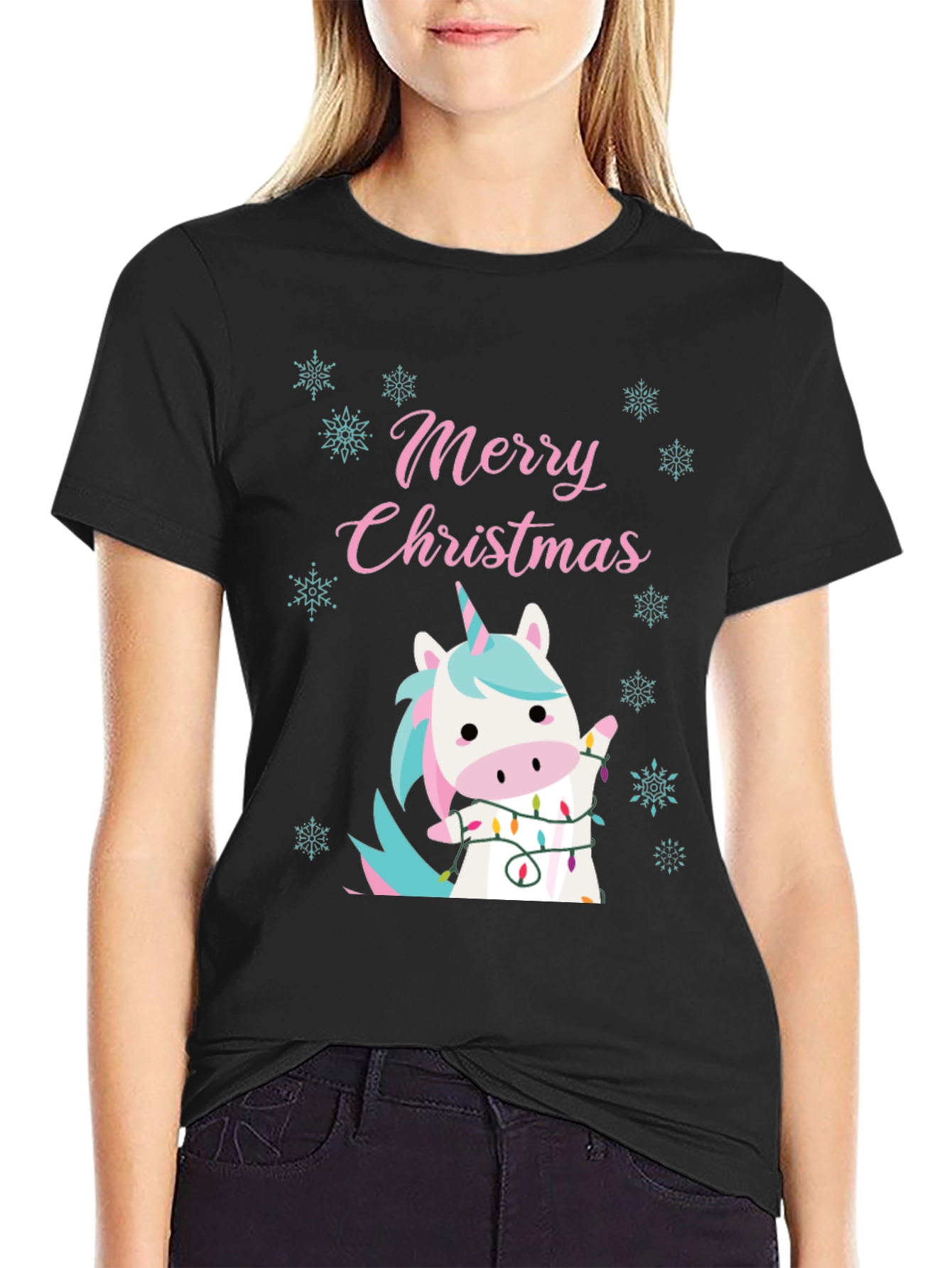 Merry Christmas Unicorn Tee