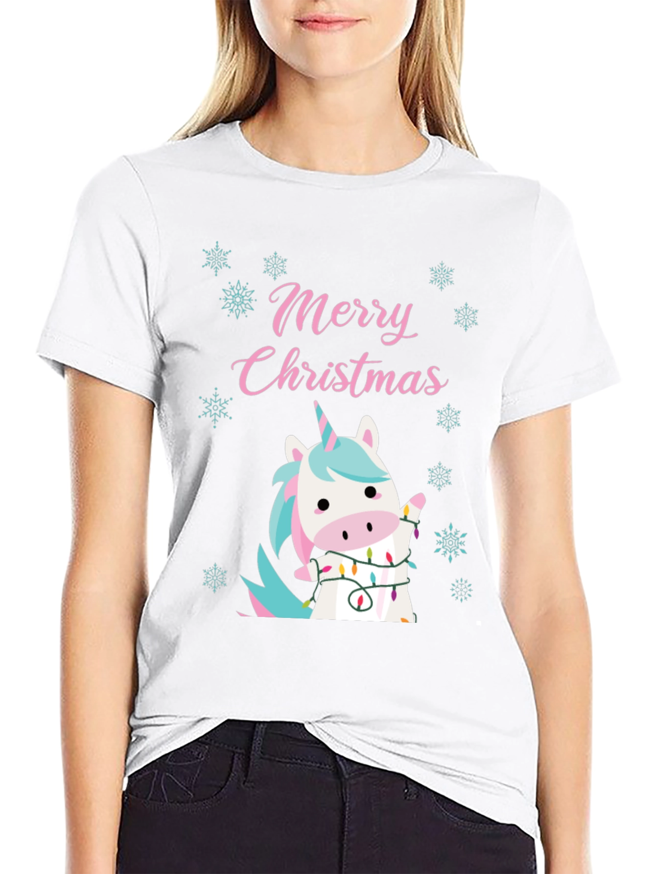 Merry Christmas Unicorn Tee