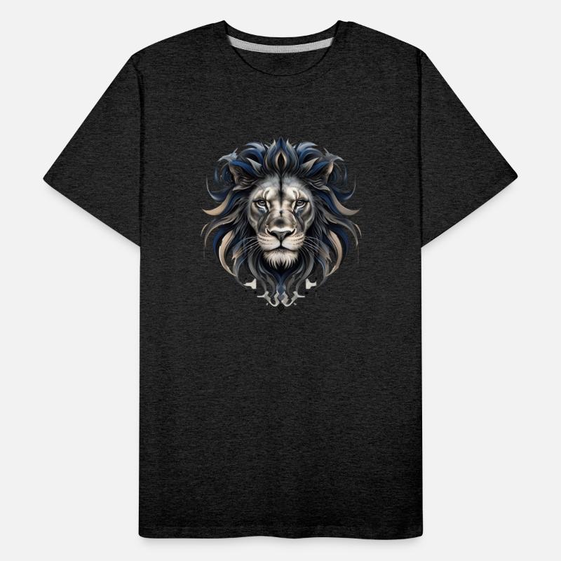 Detailed Illustration Of An Ashen Lion Face