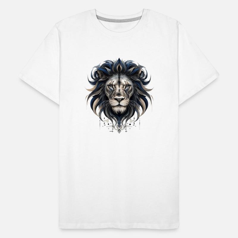 Detailed Illustration Of An Ashen Lion Face