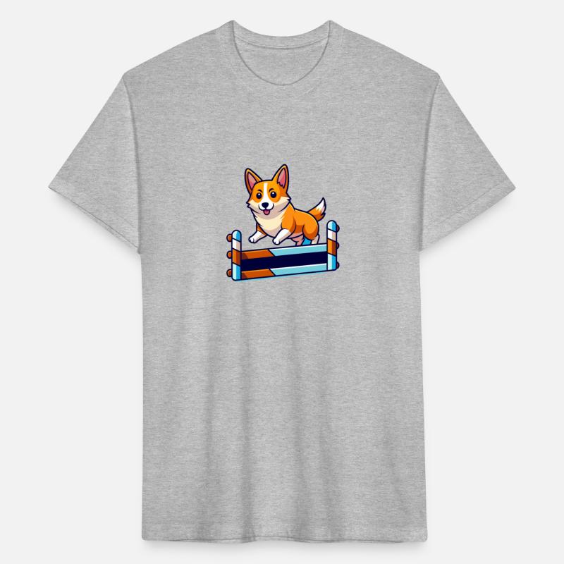 Determined Corgi Agility Course Art