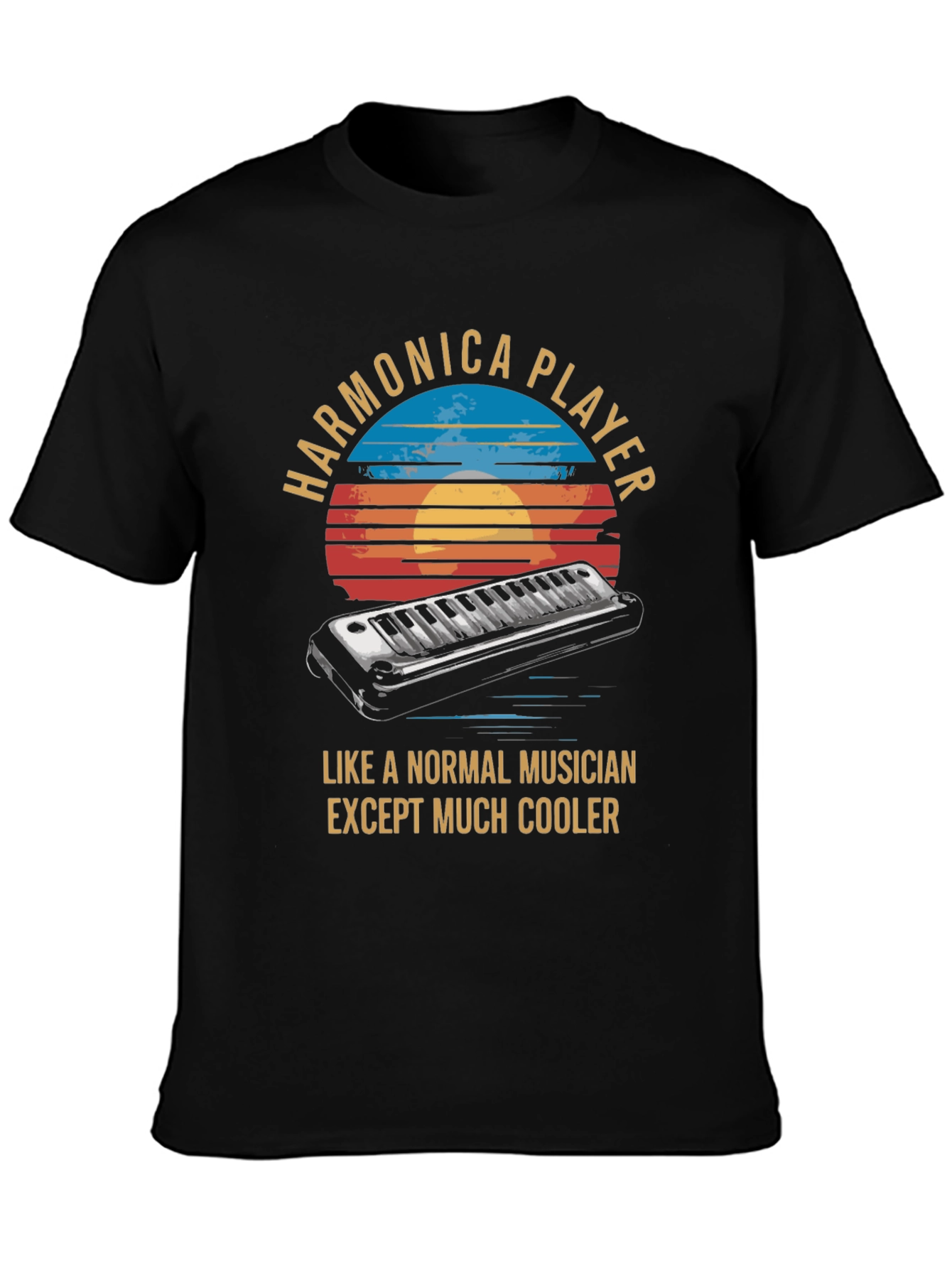 Harmonica Player T-Shirt - Cool Musician Tee