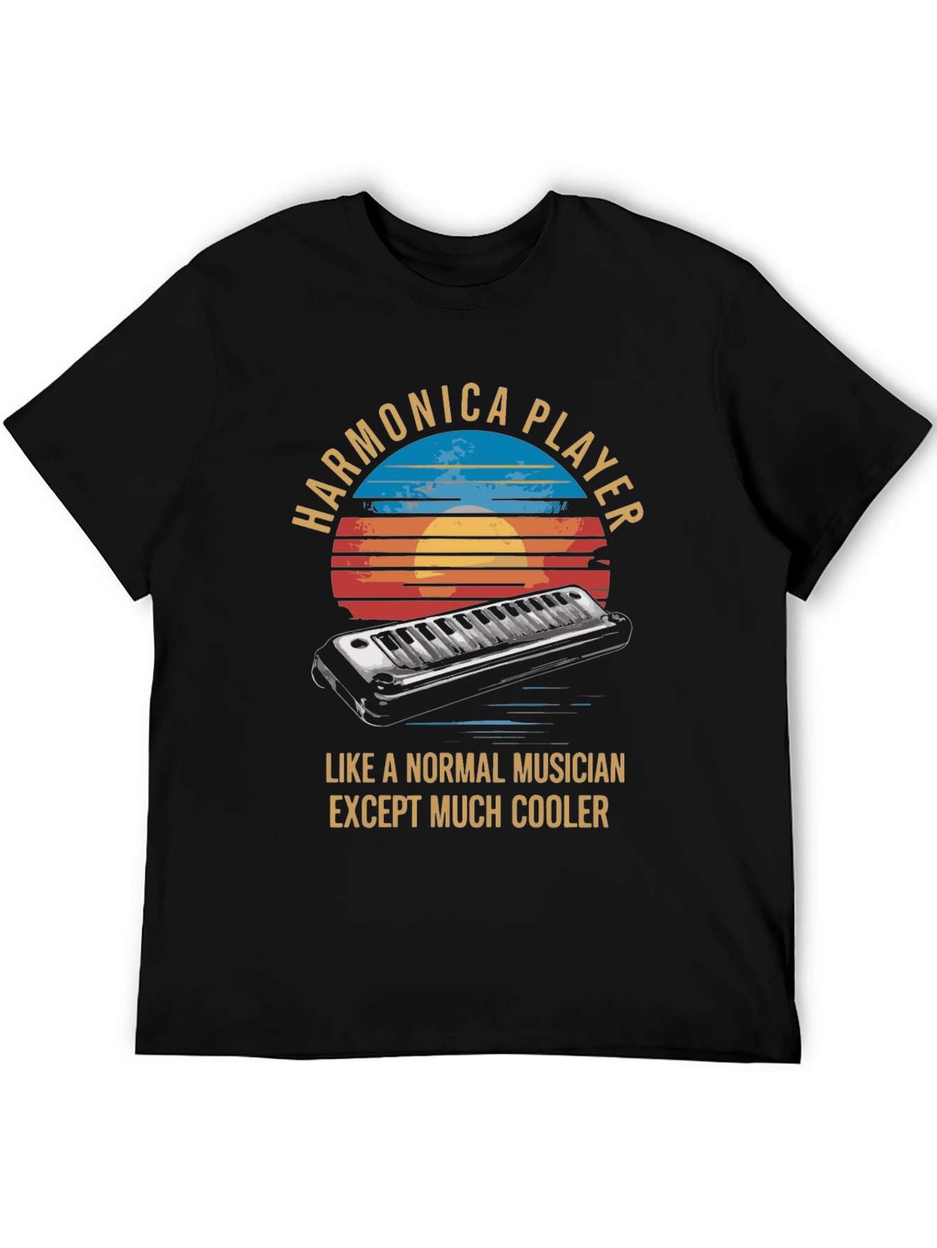 Harmonica Player T-Shirt - Cool Musician Tee