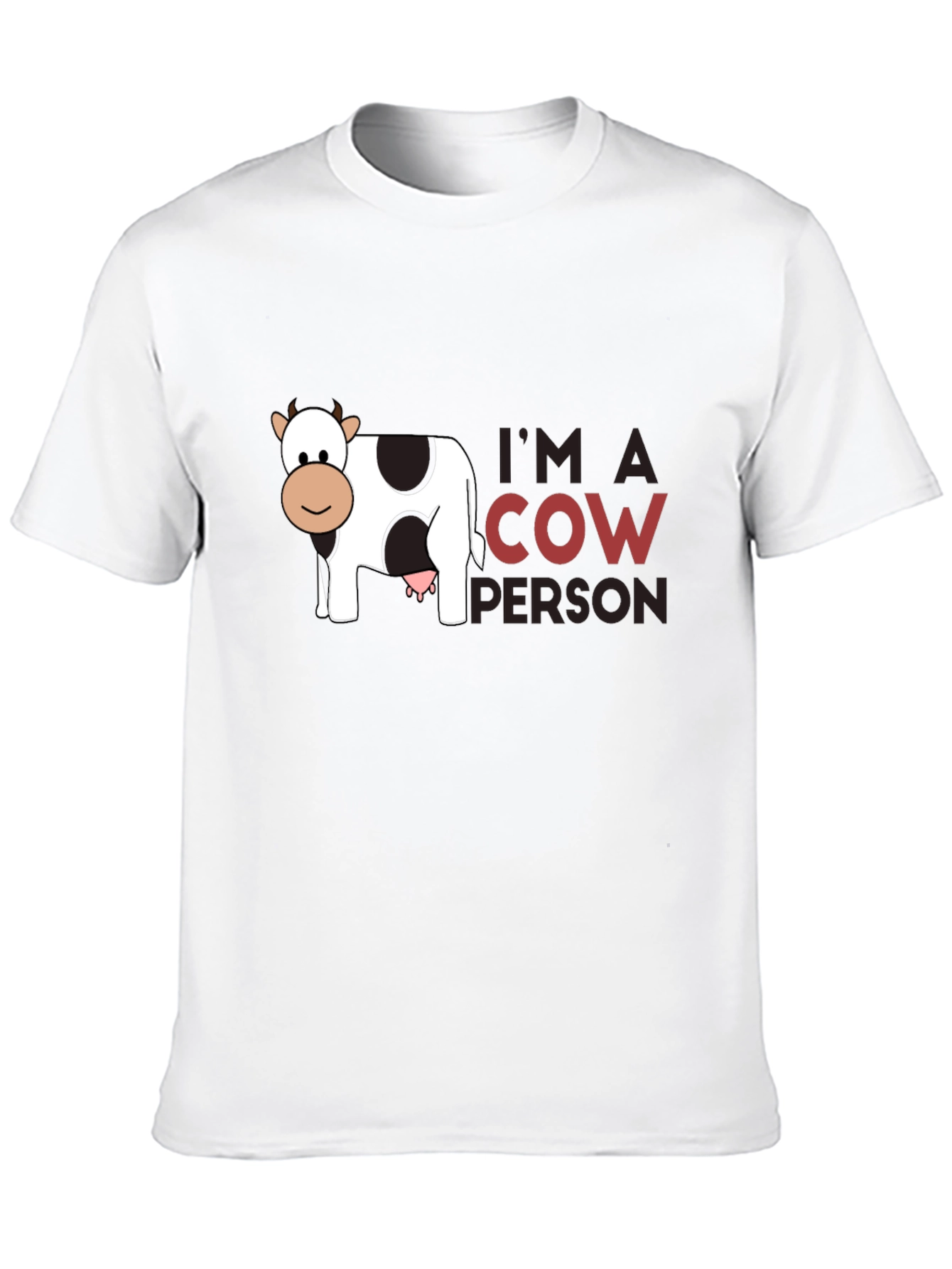 Im A Cow Person Black T-Shirt