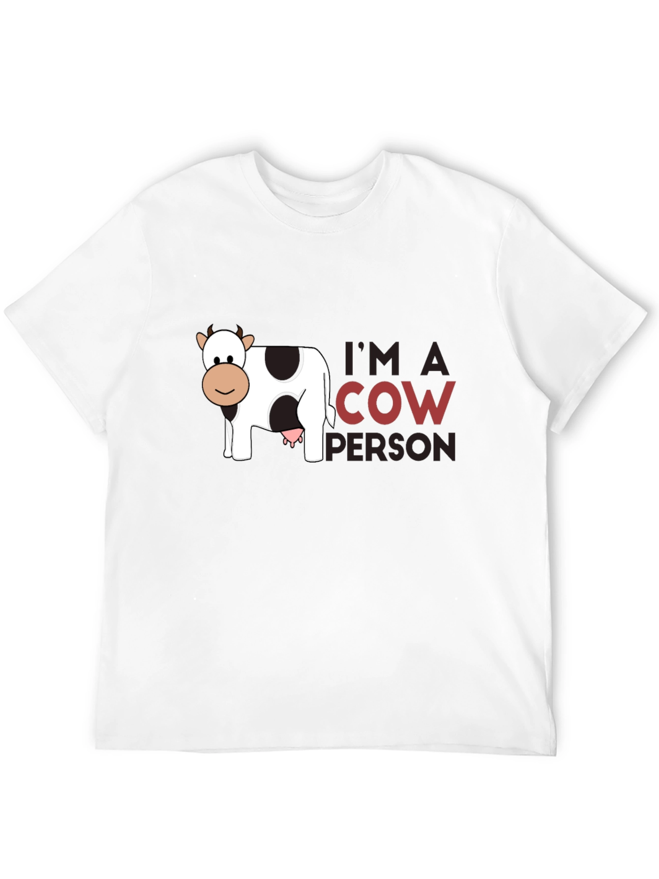 Im A Cow Person Black T-Shirt