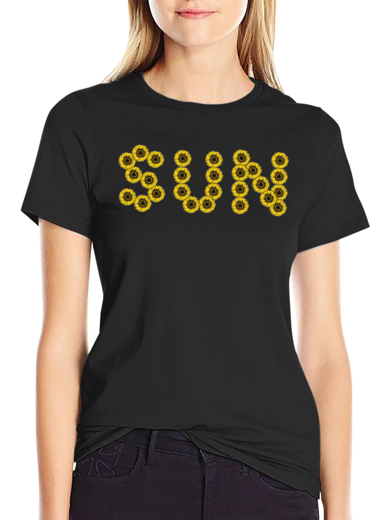 Sunflower SUN Graphic Tee - Black