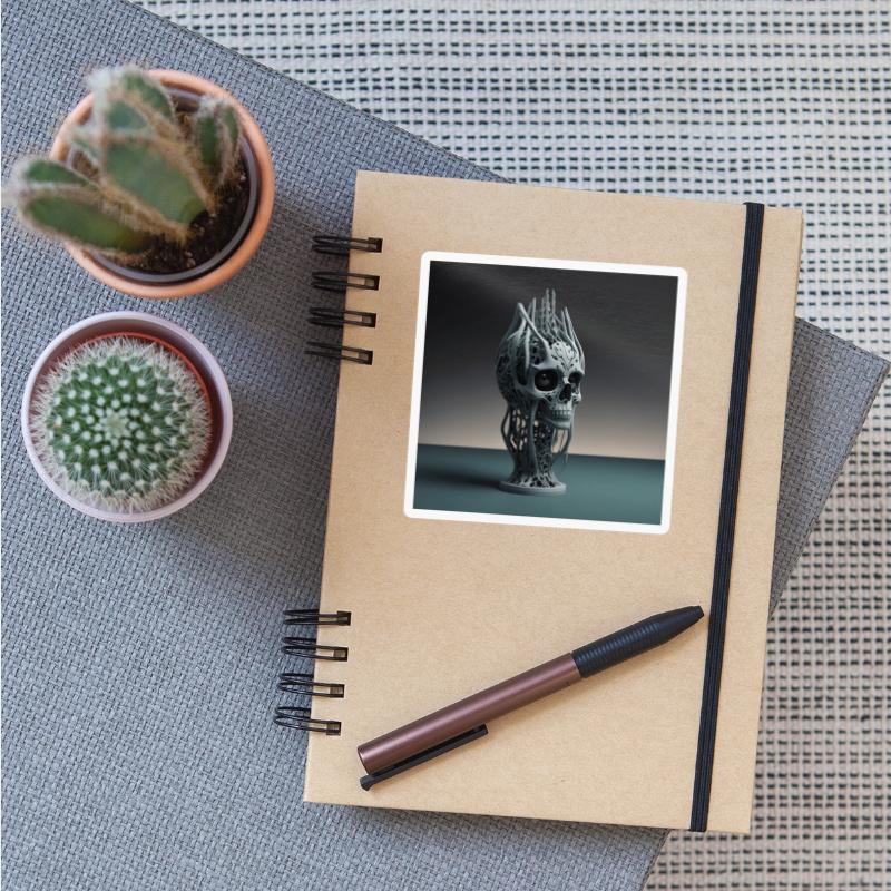 Digital Skull: A Fusion of Nature and Technology