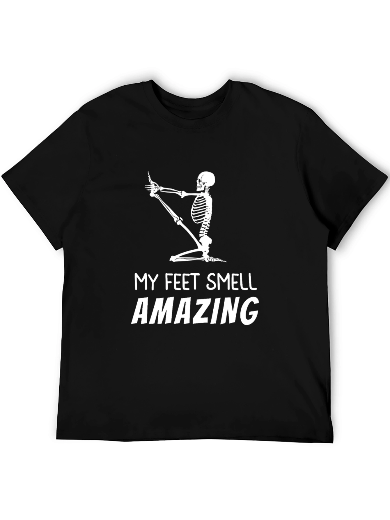 Funny Skeleton Yoga T-Shirt - My Feet Smell Amazing