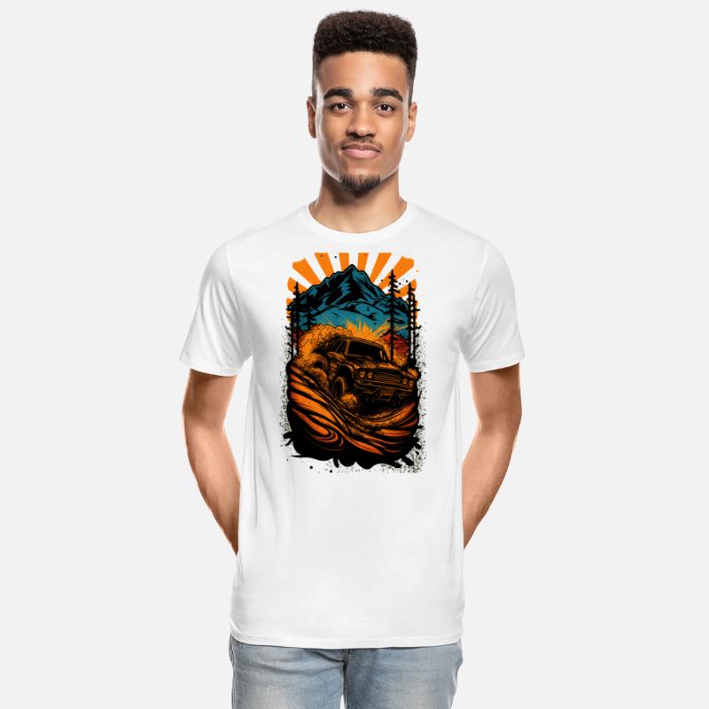 dirt racing car drawing with mountains