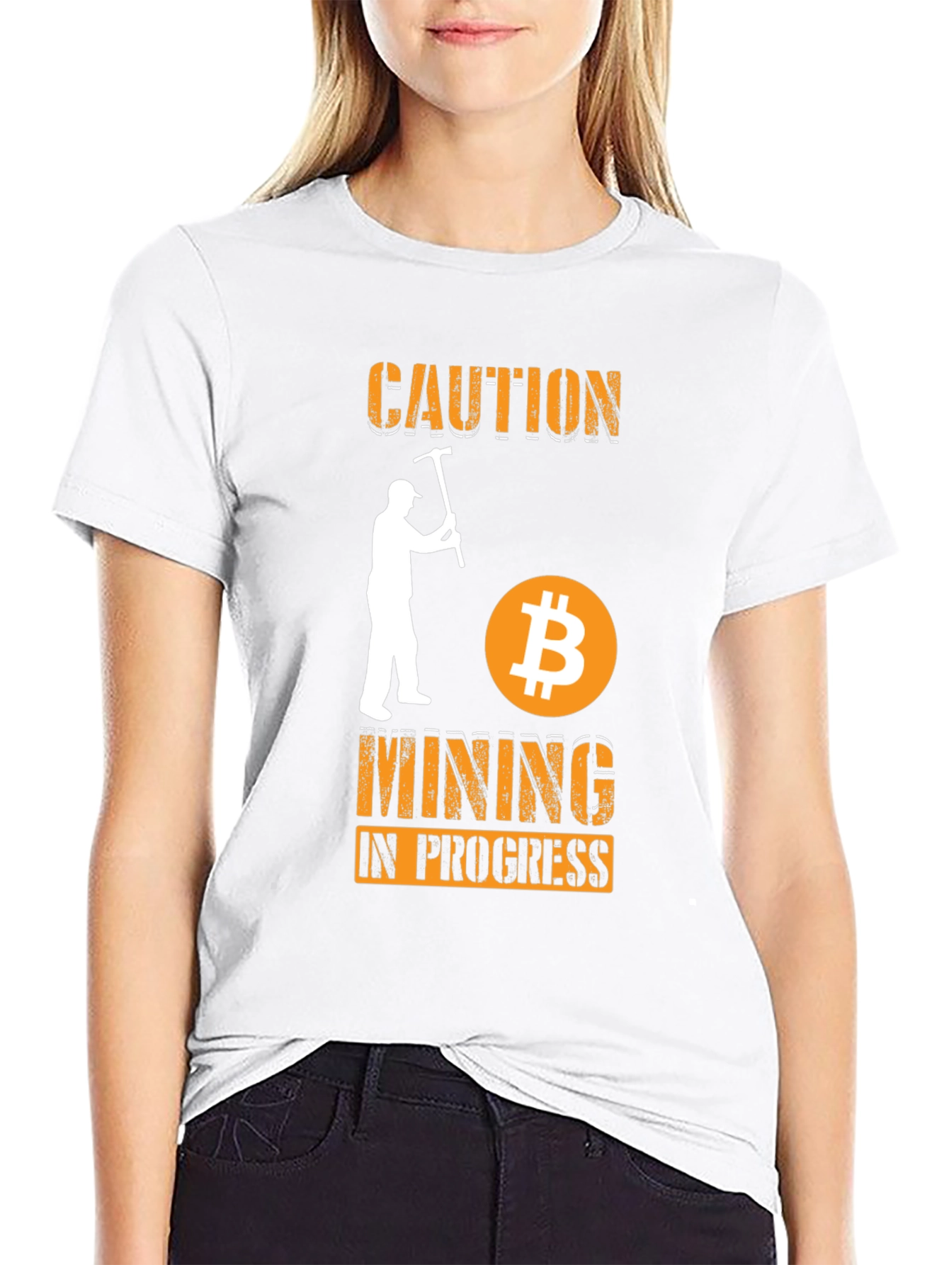 Caution Bitcoin Mining in Progress T-Shirt