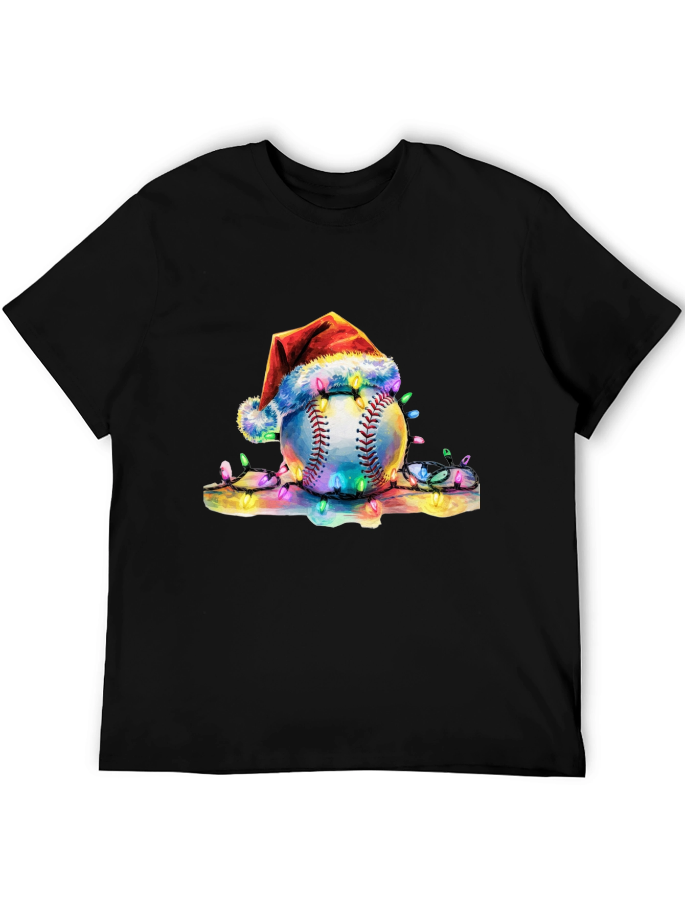 Festive Baseball Santa Hat T-Shirt