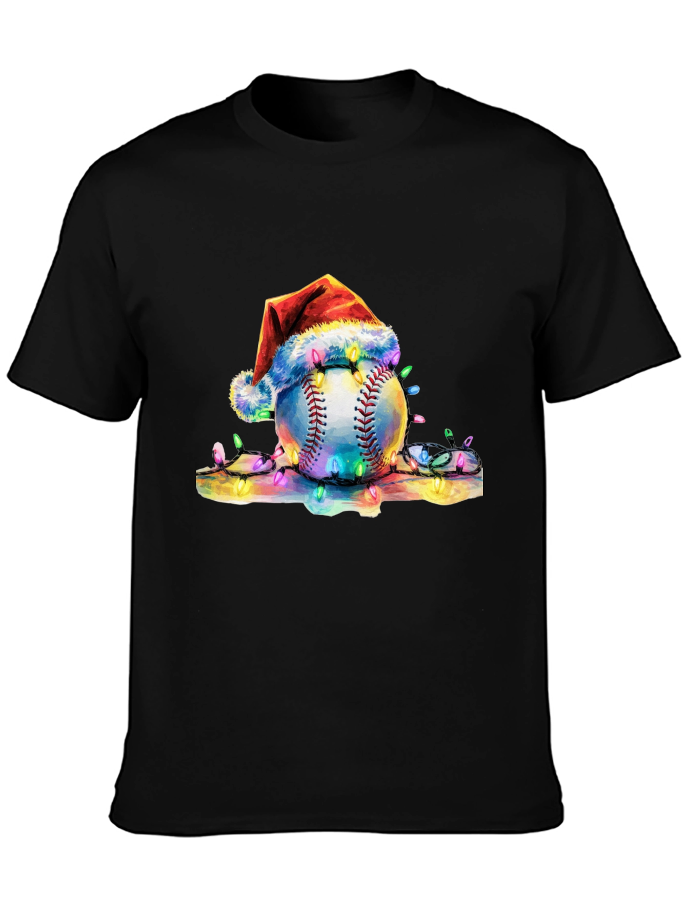 Festive Baseball Santa Hat T-Shirt