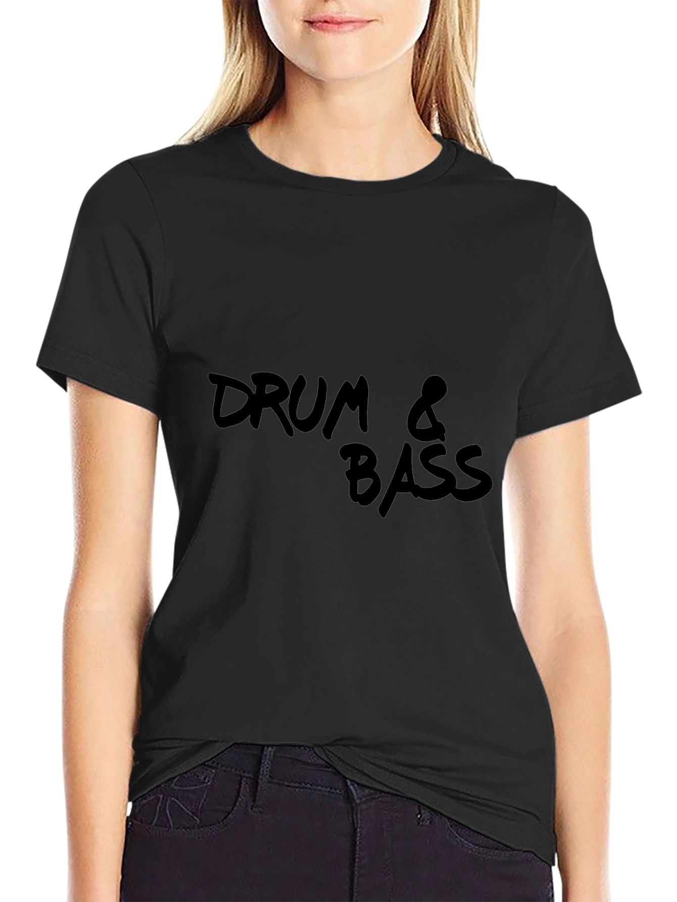 Drum & Bass Graphic Tee - Black