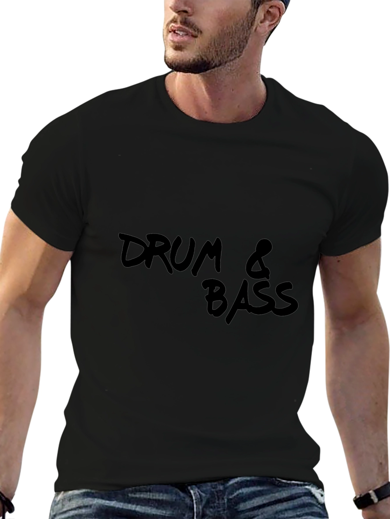 Drum & Bass Graphic Tee - Black