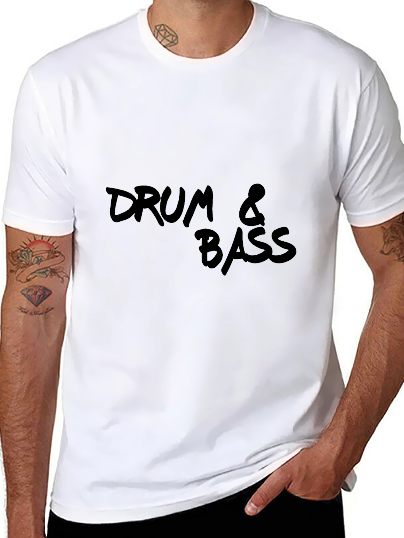 Drum & Bass Graphic Tee - Black