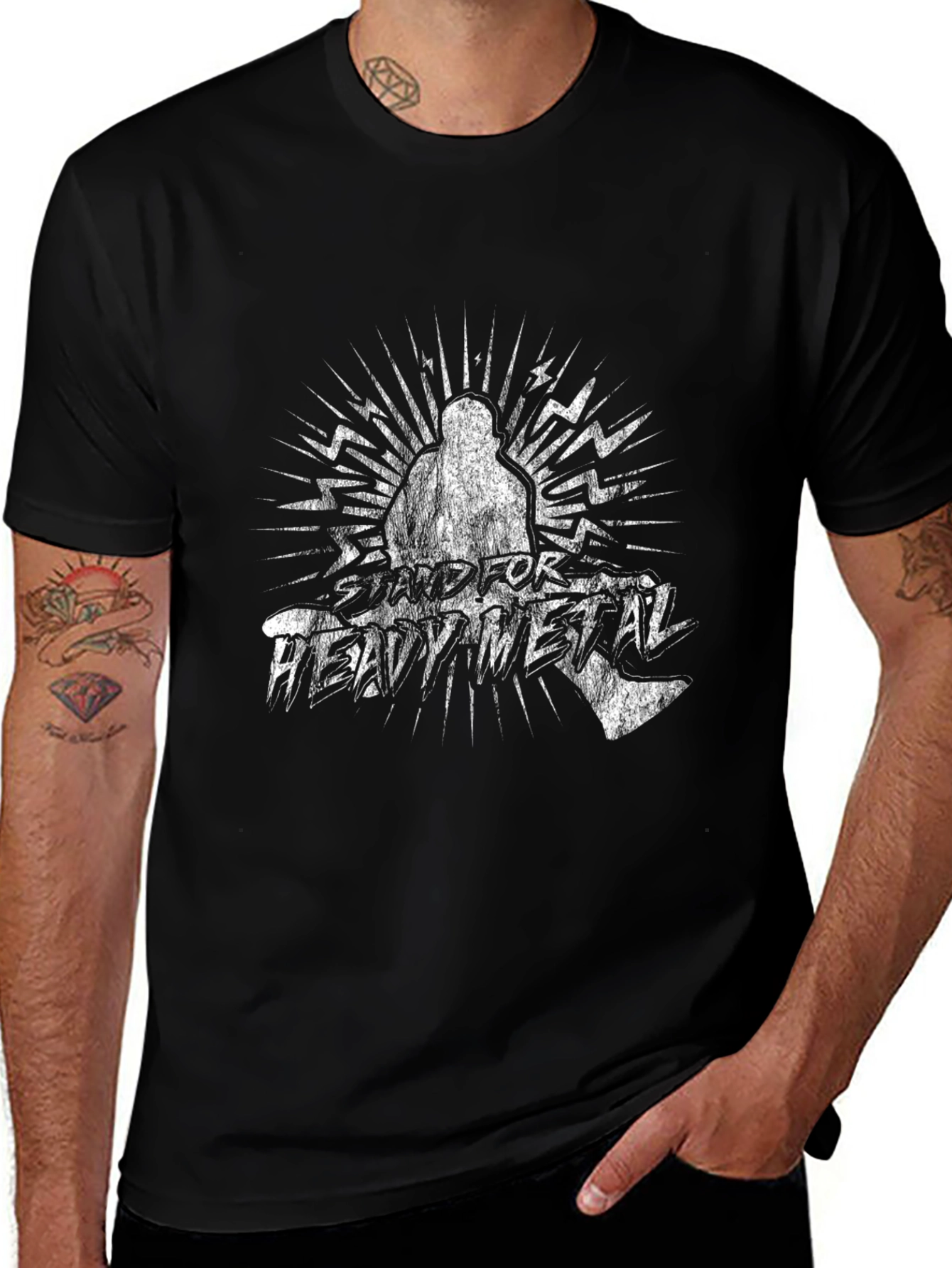 Stand For Heavy Metal Graphic T-Shirt