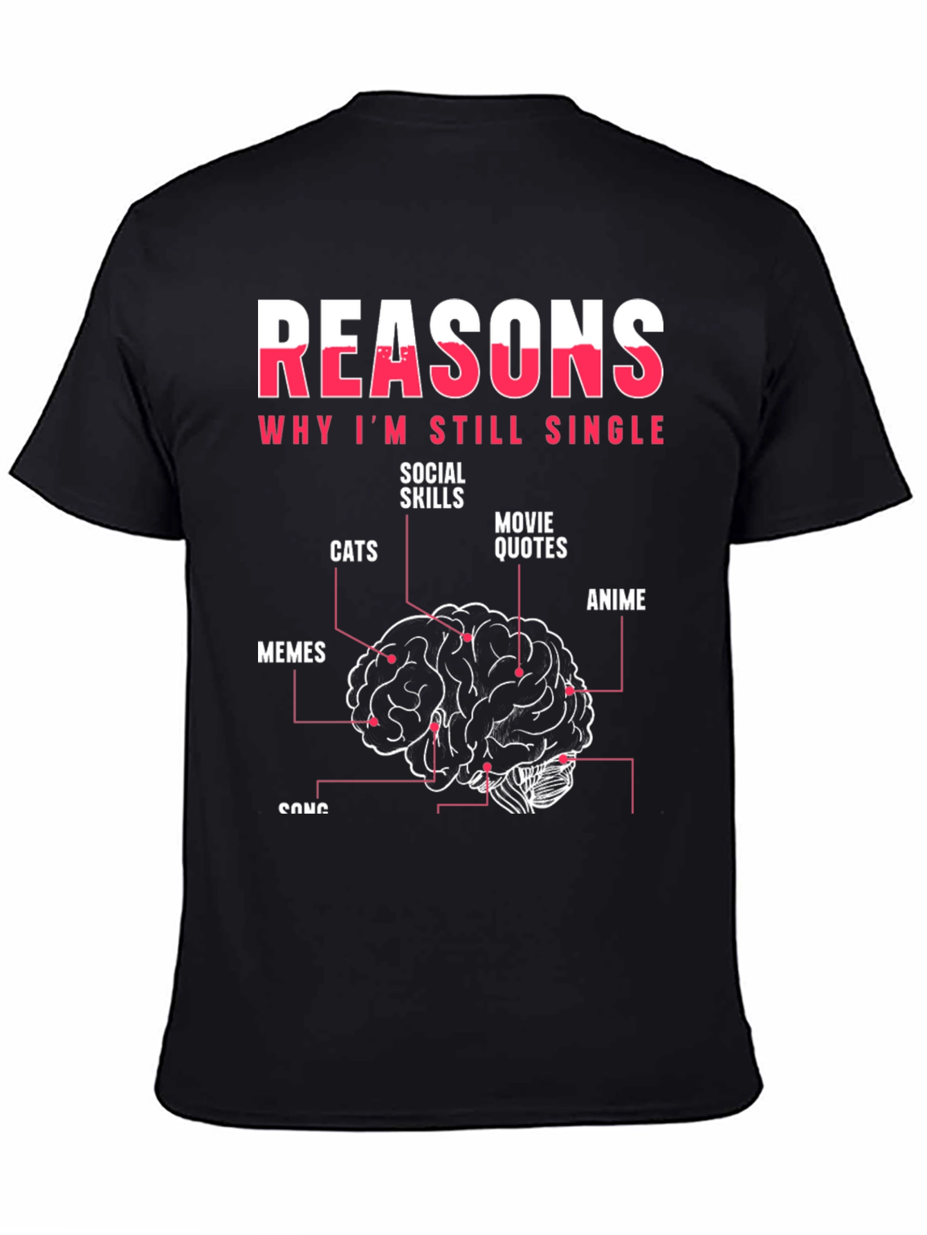 Reasons Why Im Still Single Brain T-Shirt