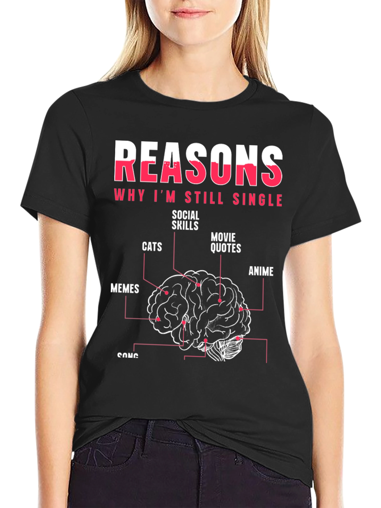 Reasons Why Im Still Single Brain T-Shirt