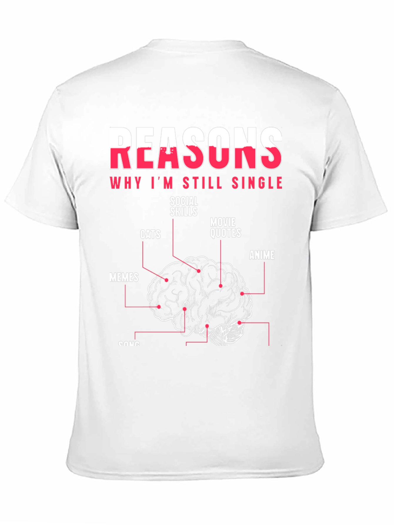 Reasons Why Im Still Single Brain T-Shirt