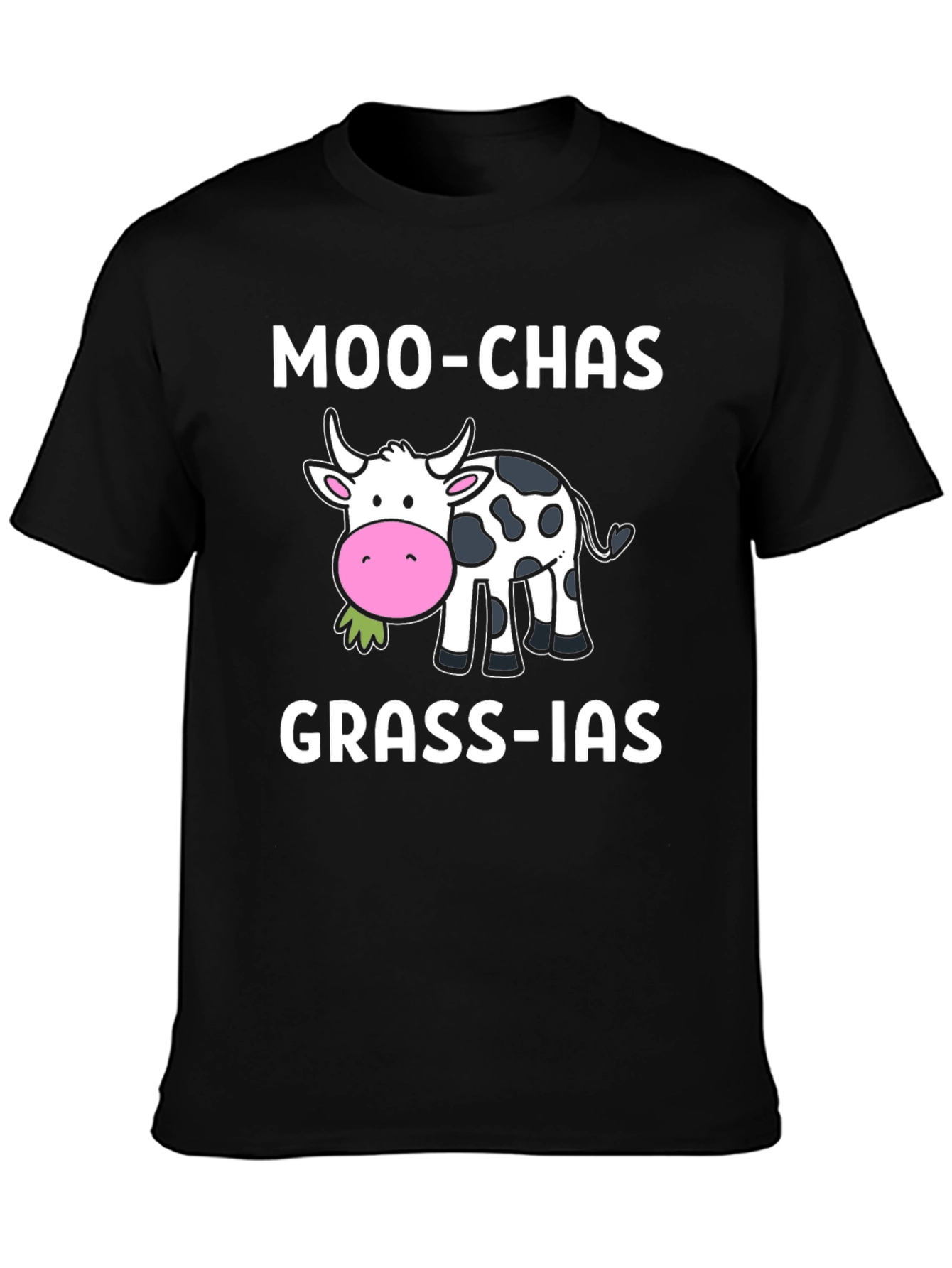 Moo-chas Grass-ias Funny Cow T-Shirt