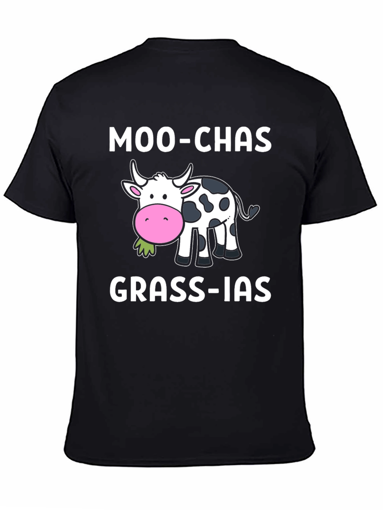 Moo-chas Grass-ias Funny Cow T-Shirt