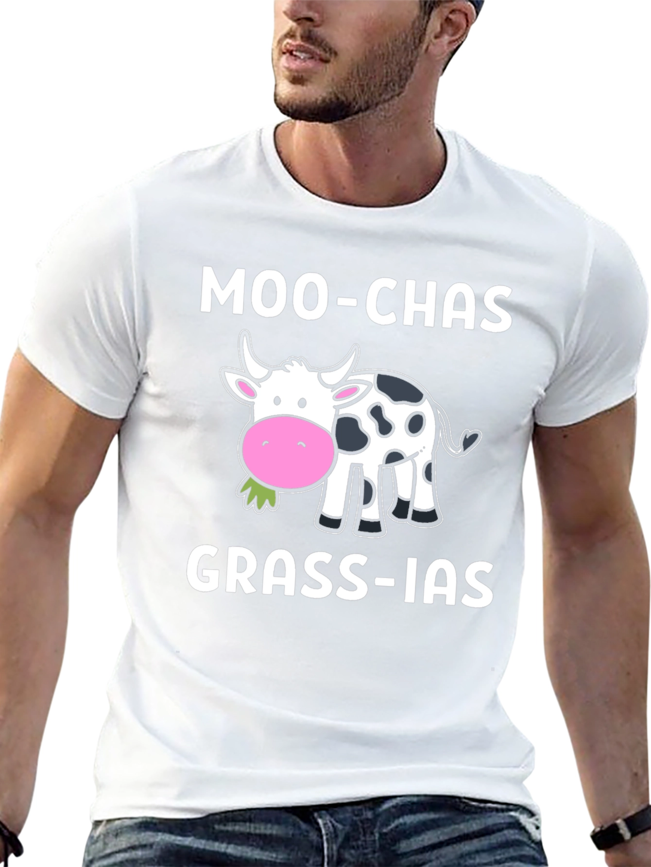 Moo-chas Grass-ias Funny Cow T-Shirt