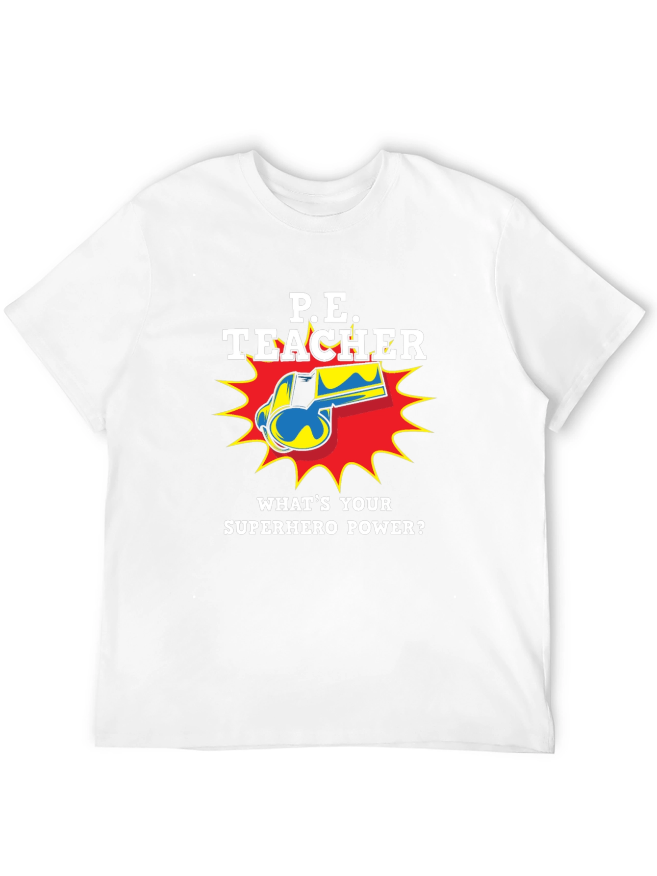 P.E. Teacher Superhero Graphic T-Shirt