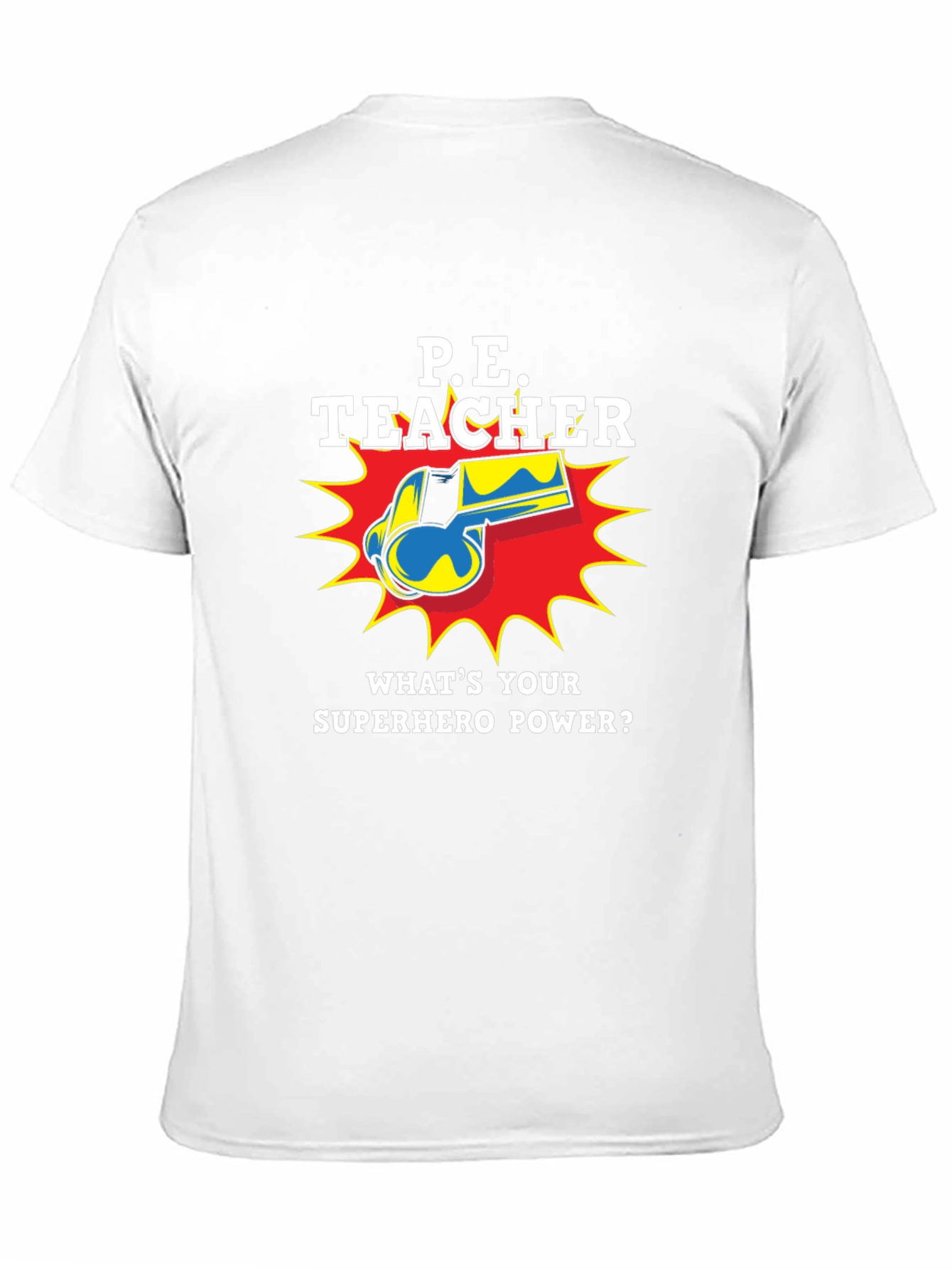 P.E. Teacher Superhero Graphic T-Shirt