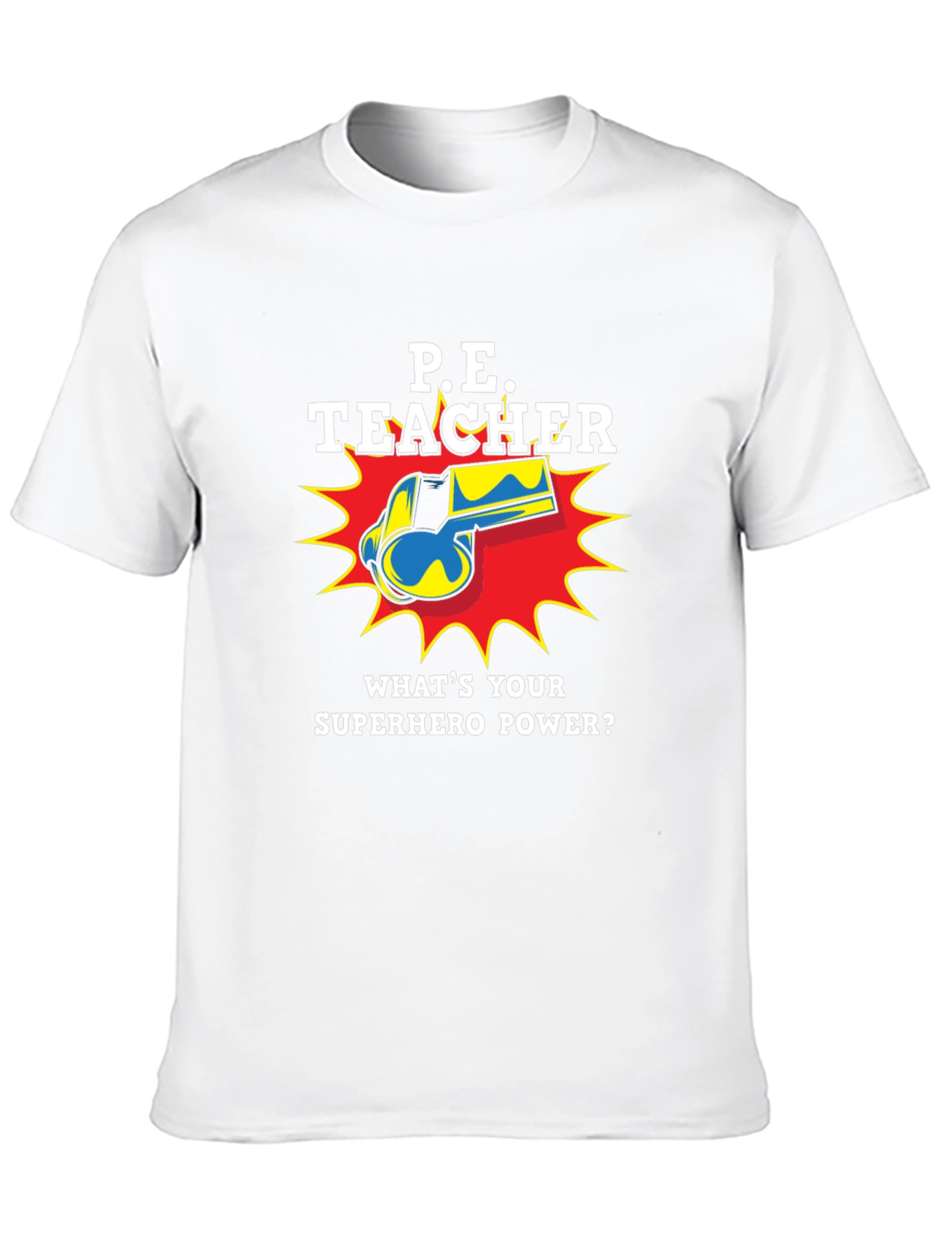 P.E. Teacher Superhero Graphic T-Shirt
