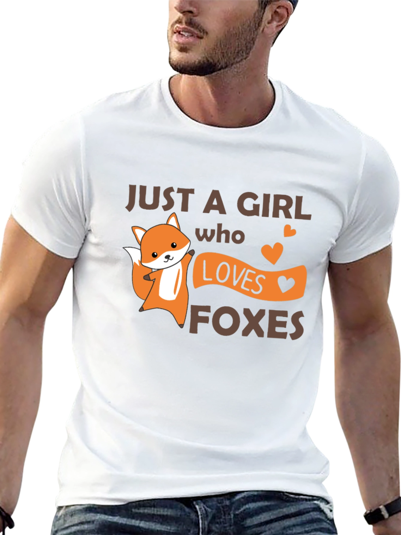 Cute Fox Girl Loves Foxes T-Shirt