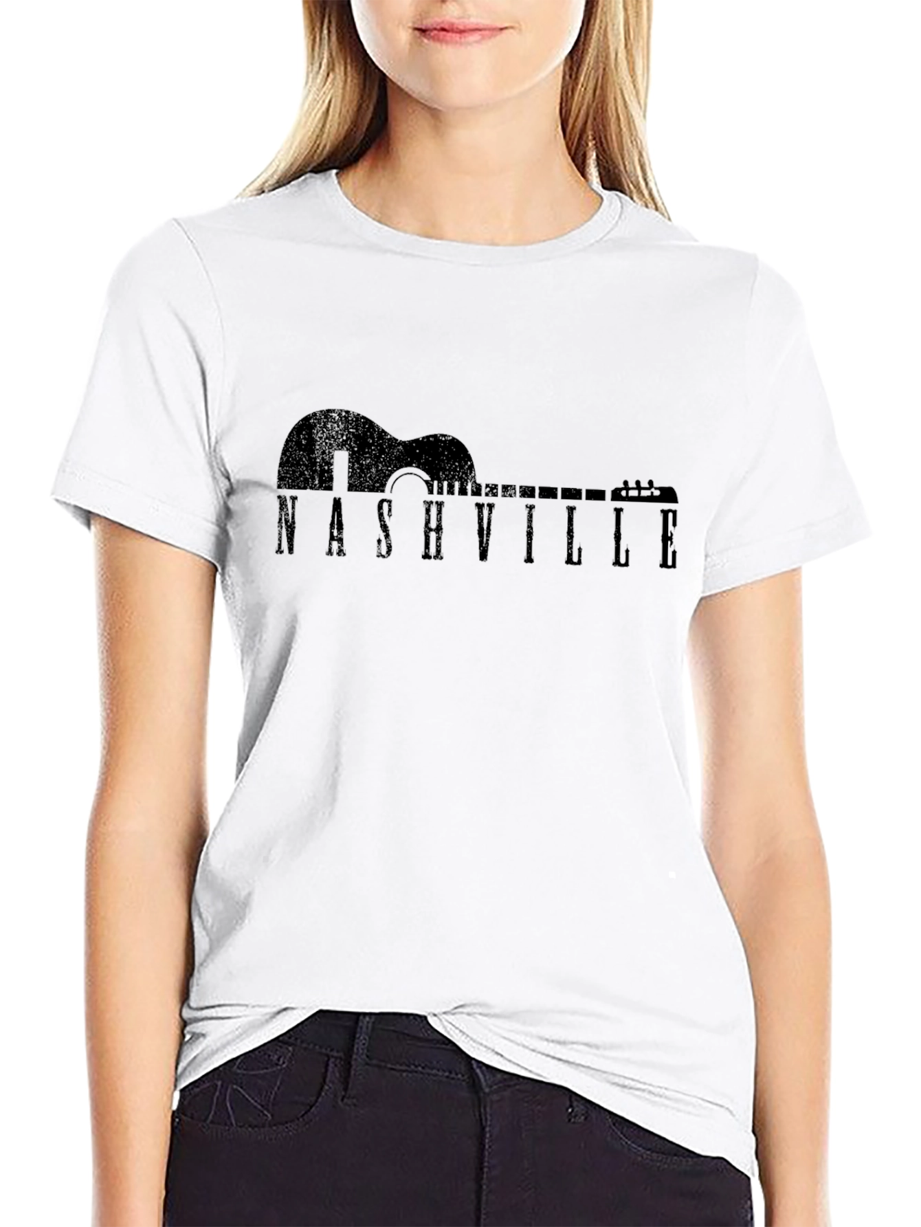 Nashville Guitar T-Shirt - Unisex Black Tee