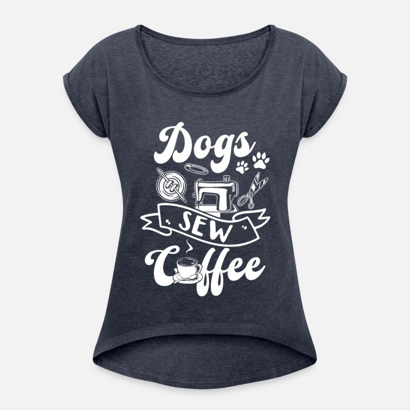 Dog Owner Sewing Seamstress - Dogs sew coffee