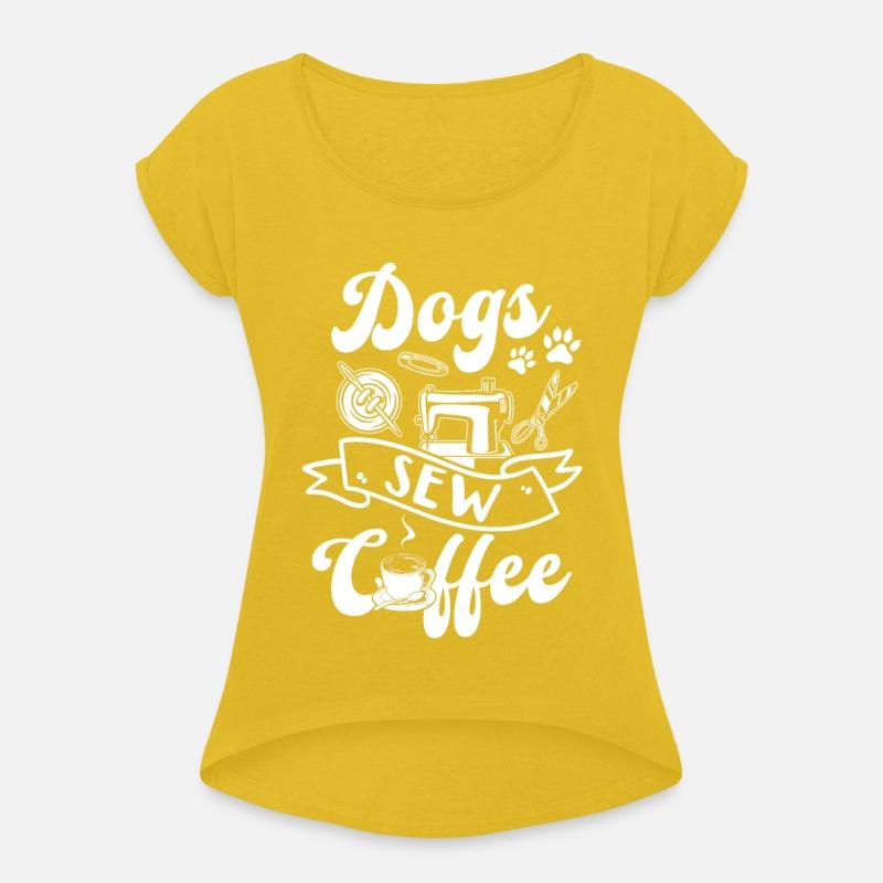 Dog Owner Sewing Seamstress - Dogs sew coffee