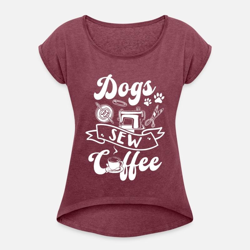 Dog Owner Sewing Seamstress - Dogs sew coffee