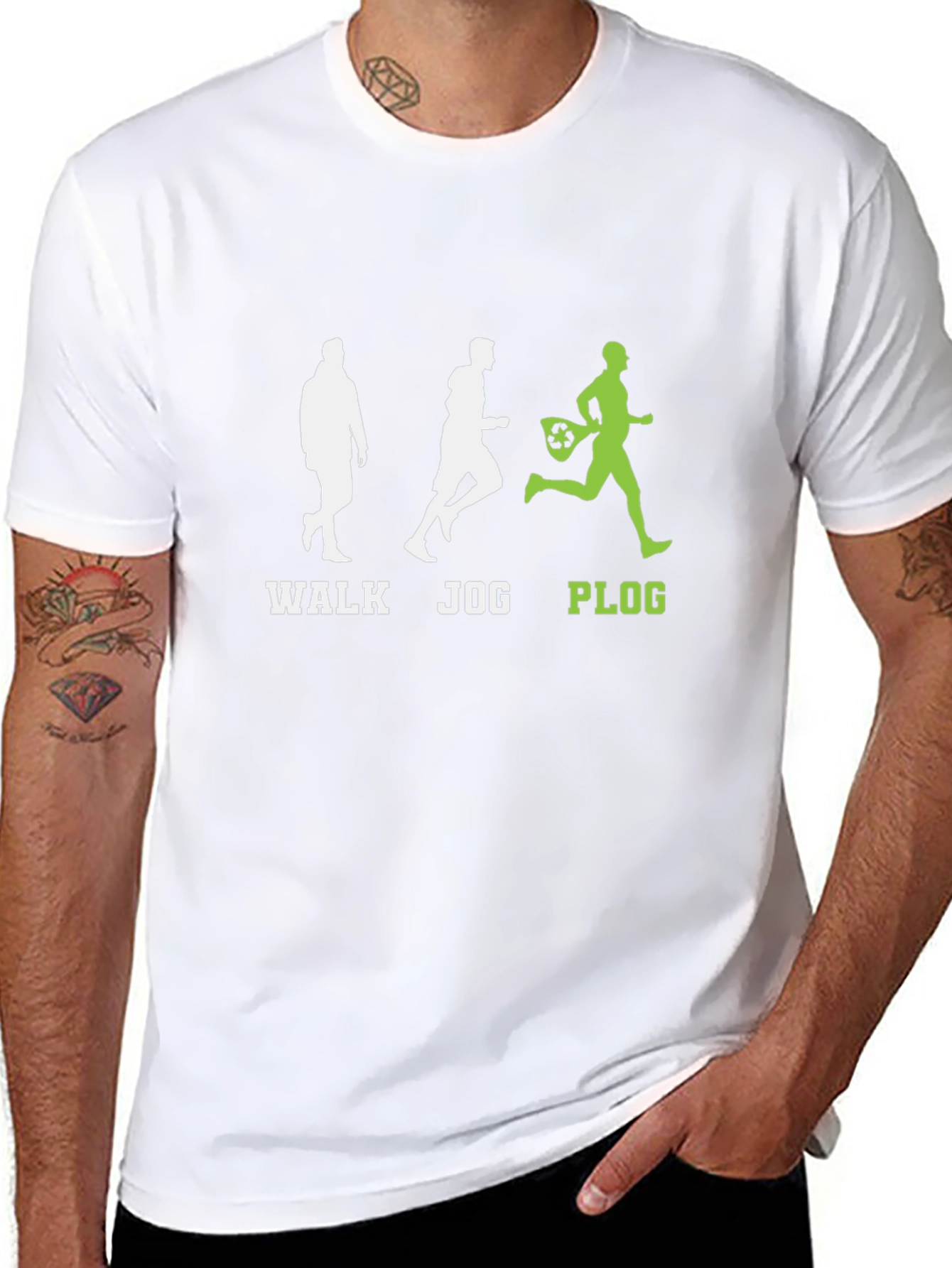 Plogging T-Shirt - Walk Jog and Clean Up!
