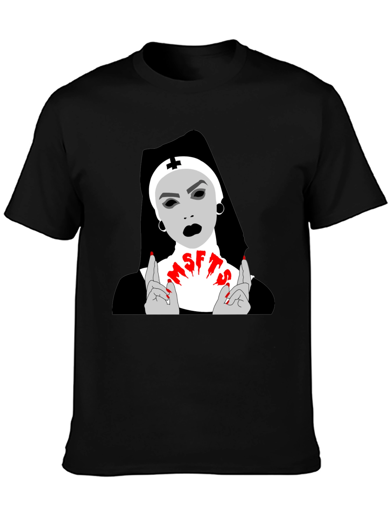 Nun With Attitude Graphic T-Shirt