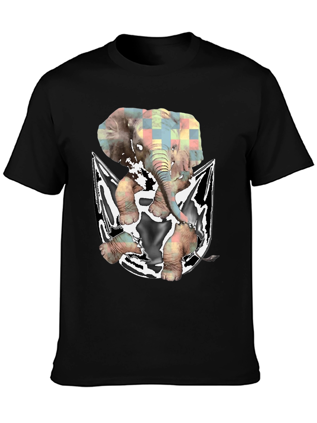 Elephant in Pocket Graphic T-Shirt